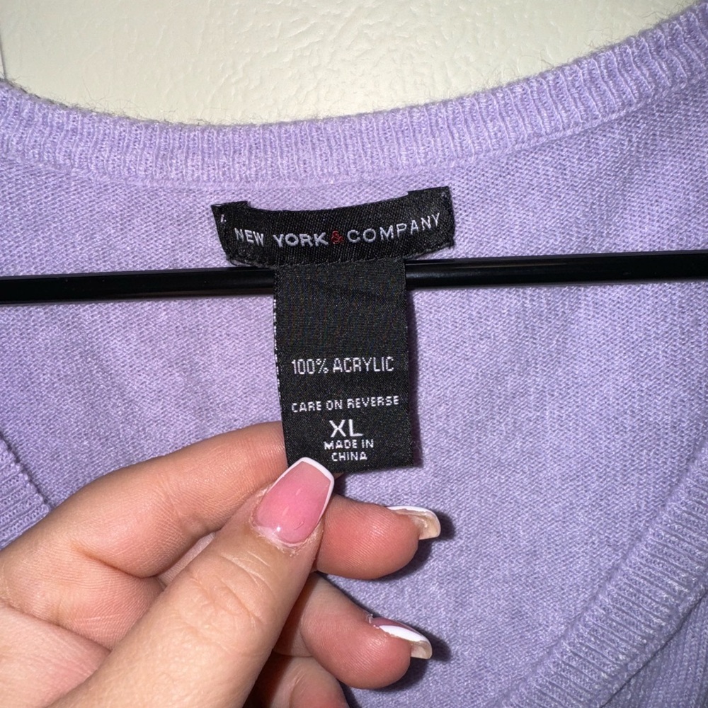 New York and Company Lavender sweater